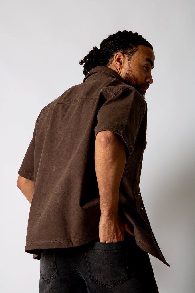Brown Fireman Clasp Buckle Shirt - Liquor n Poker