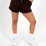 Brown Lnp Essential Relaxed Raw Edge Shorts - Liquor n Poker