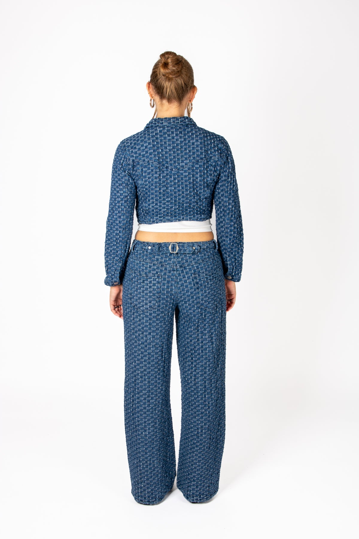 Bubble Cropped Denim Jacket - Liquor n Poker