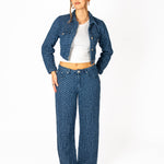 Bubble Cropped Denim Jacket - Liquor n Poker