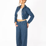 Bubble Cropped Denim Jacket - Liquor n Poker