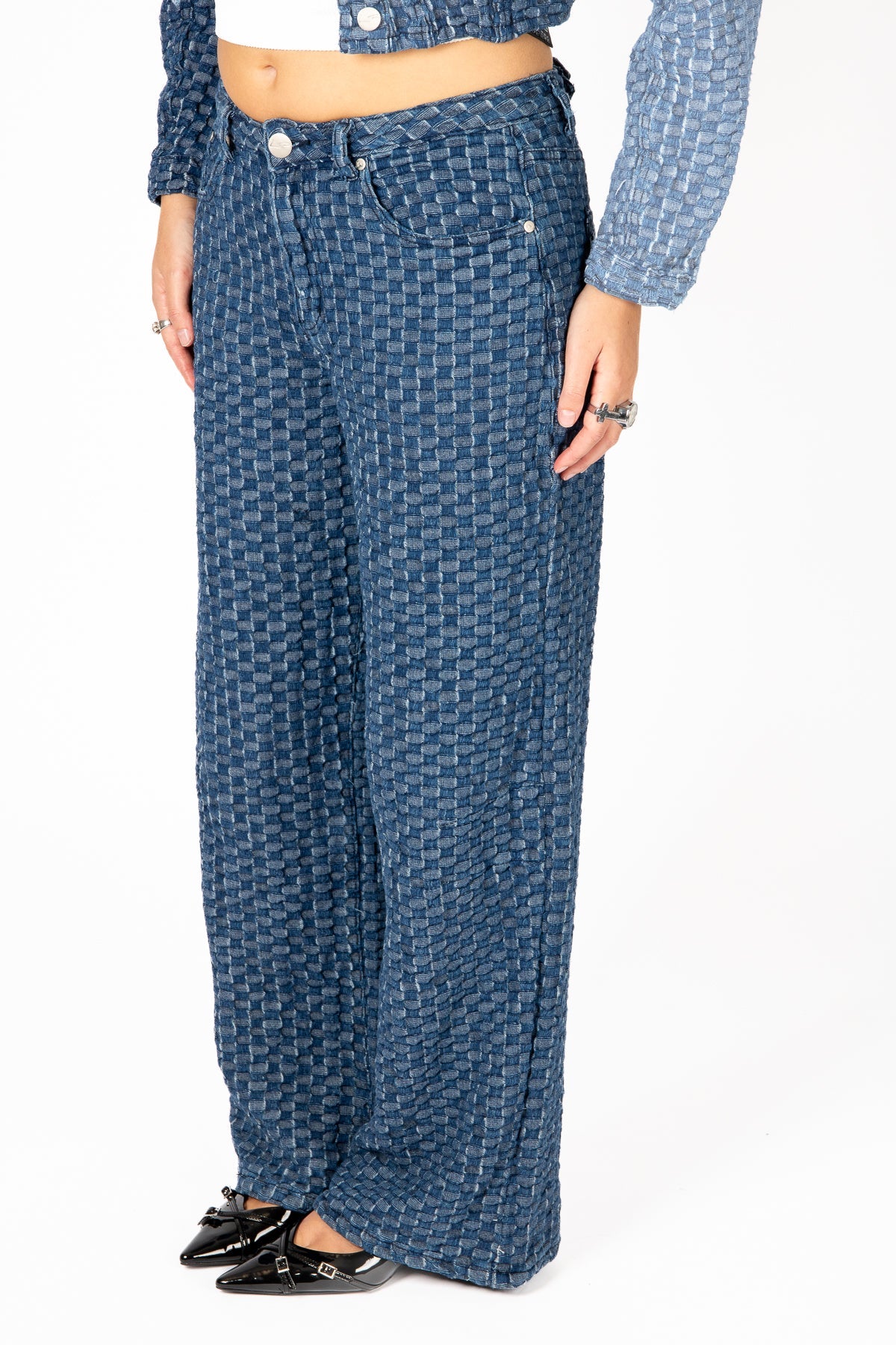 Bubble Denim Mid Rise Jeans - Liquor n Poker