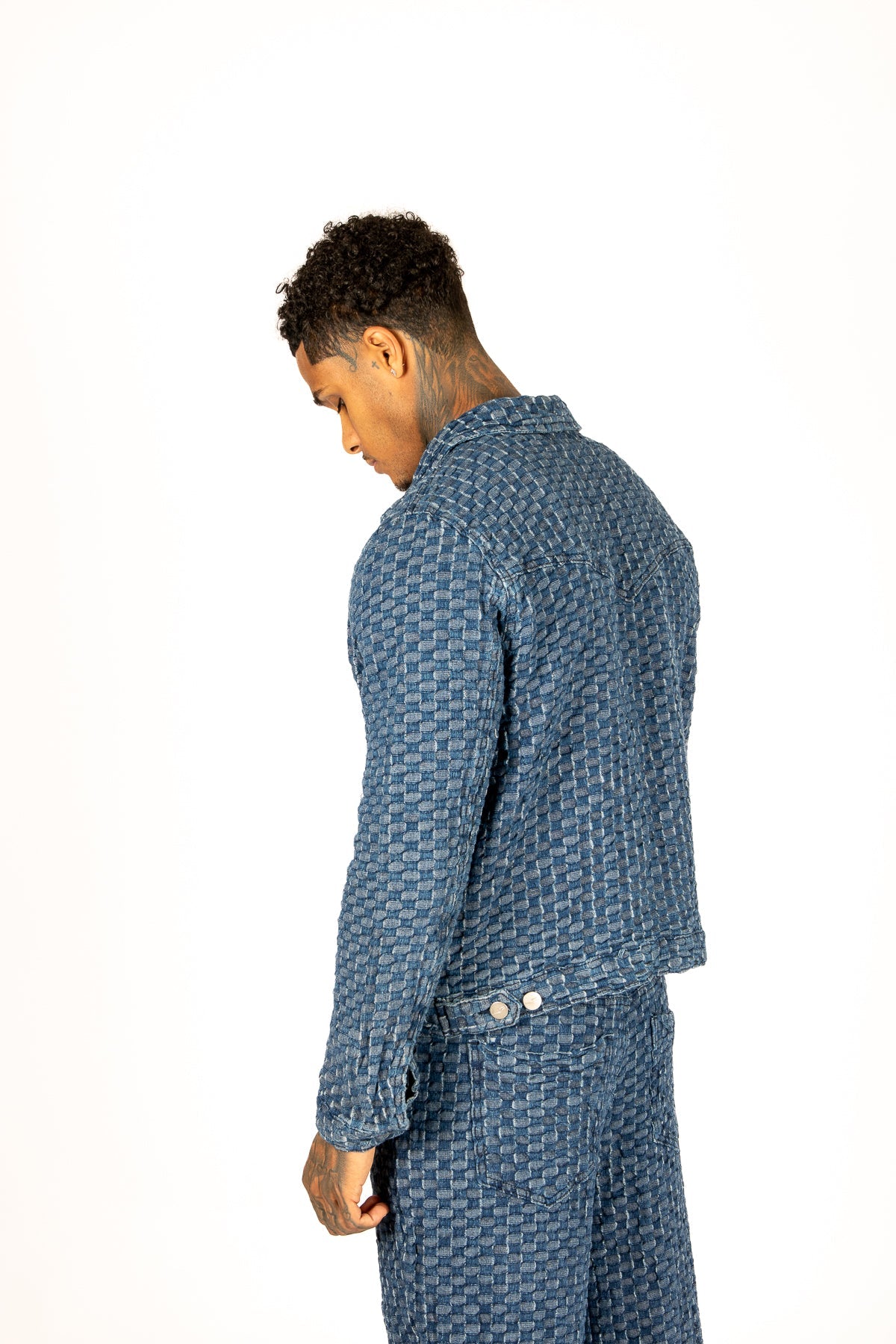Bubble Denim Zip Up Denim Jacket - Liquor n Poker