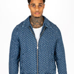 Bubble Denim Zip Up Denim Jacket - Liquor n Poker