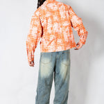 Burnt Orange Check Zip - Up Flannel Shirt - Liquor n Poker