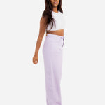 Cairo Wide Leg Jeans In Lilac - Liquor n Poker