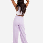 Cairo Wide Leg Jeans In Lilac - Liquor n Poker