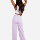 Cairo Wide Leg Jeans In Lilac - Liquor n Poker