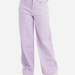 Cairo Wide Leg Jeans In Lilac - Liquor n Poker