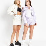 Candy Denim Mini Skirt In Soft Lilac - Liquor n Poker