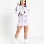 Candy Denim Mini Skirt In Soft Lilac - Liquor n Poker