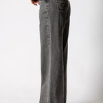 Charcoal Grey Mid Rise Straight Leg Jeans (No Turn Up) - Liquor n Poker