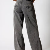 Charcoal Grey Mid Rise Straight Leg Jeans (No Turn Up) - Liquor n Poker