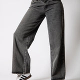 Charcoal Grey Mid Rise Straight Leg Jeans (No Turn Up) - Liquor n Poker