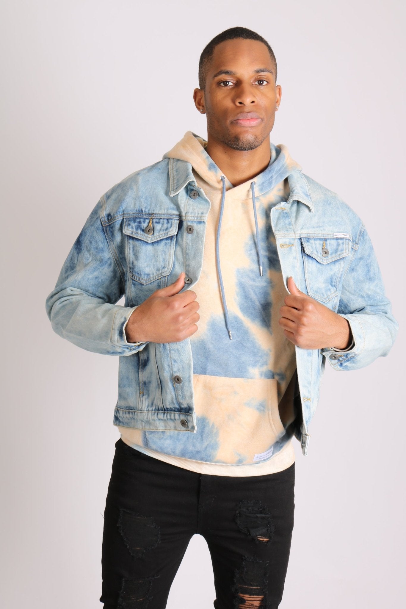 Cloudy Bleach Wash Denim Jacket - Liquor n Poker