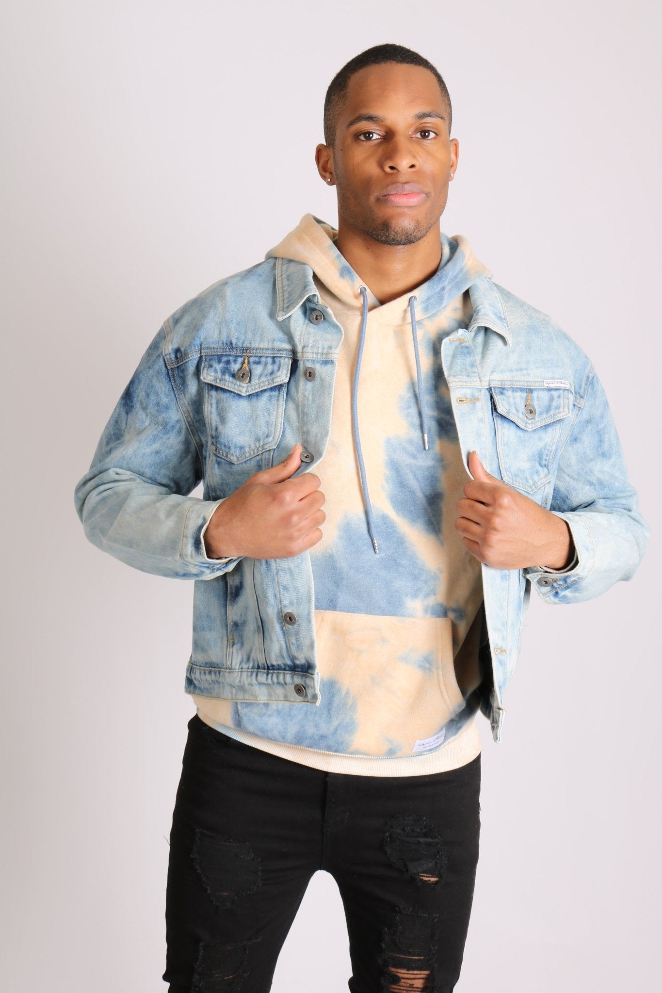 Cloudy Bleach Wash Denim Jacket - Liquor n Poker
