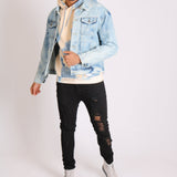 Cloudy Bleach Wash Denim Jacket - Liquor n Poker