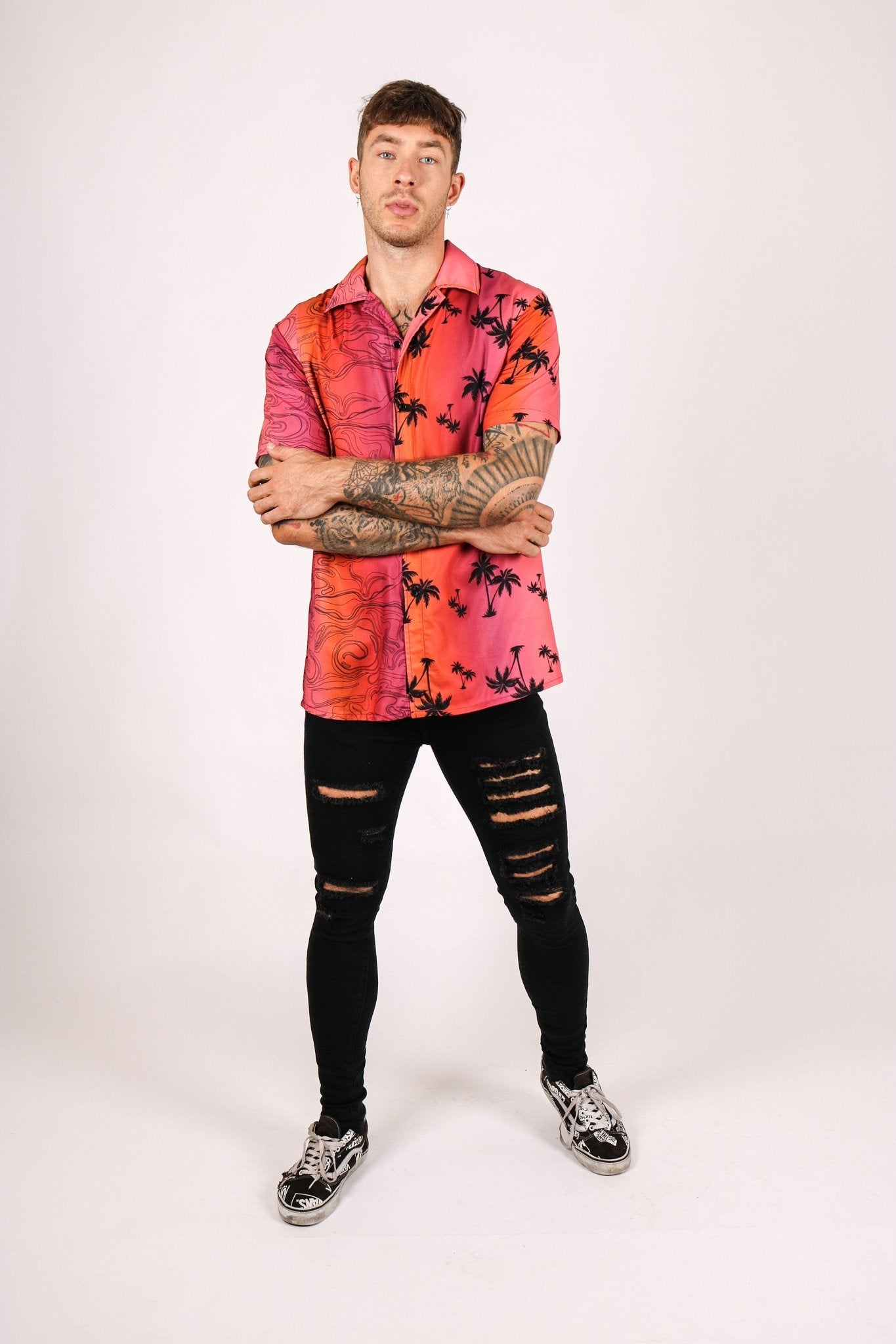 Cuba Hawaiian Resort Shirt With Split Print - Liquor n Poker