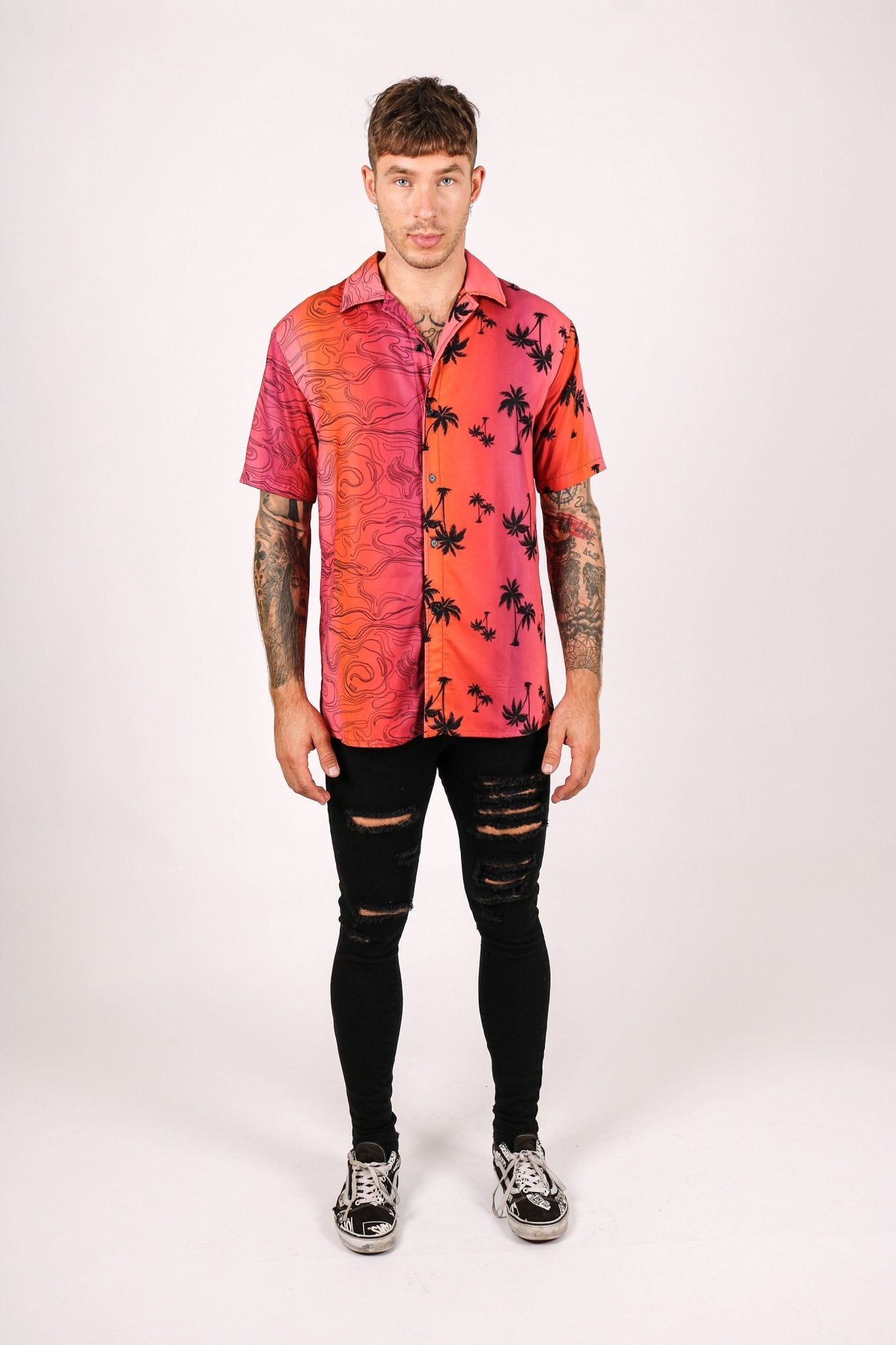 Cuba Hawaiian Resort Shirt With Split Print - Liquor n Poker