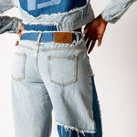 Cut-N-Sew Baggy Blue Denim Jeans - Liquor n Poker
