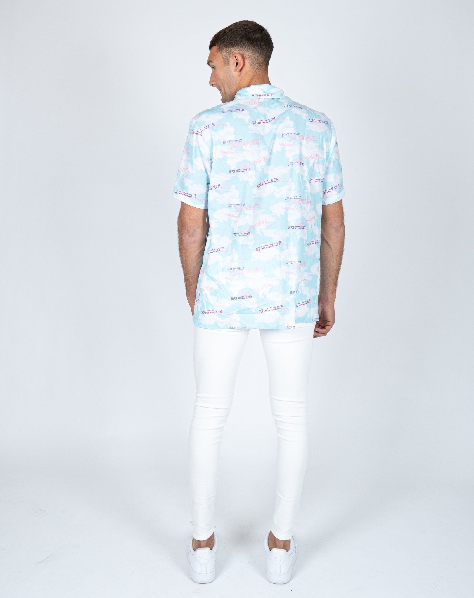 Daydreamer Clouds Print Revere Shirt - Liquor n Poker