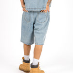 Denim Distressed Detail Jorts - Liquor n Poker