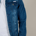 Denim Jacket With Borg Collar In Dark Indigo - Liquor n Poker