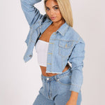 Diamante Denim High Rise Mom Jean - Liquor n Poker