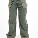 Dirty Wash Denim Baggy Pocket Jean - Liquor n Poker