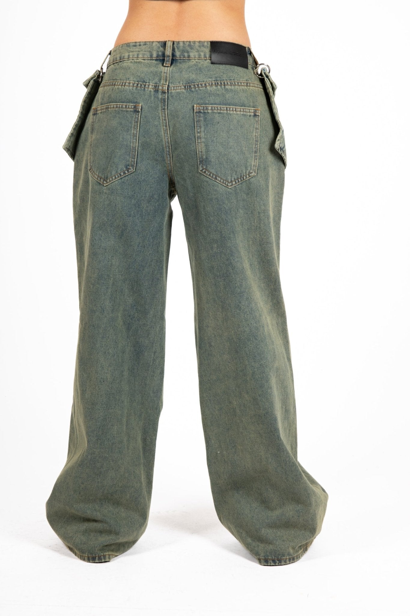 Dirty Wash Denim Baggy Pocket Jean - Liquor n Poker