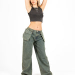 Dirty Wash Denim Baggy Pocket Jean - Liquor n Poker