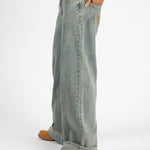 Dirty Wash Mid Rise Baggy Jeans - Liquor n Poker