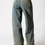 Dirty Wash Mid Rise Straight Leg Jeans (No Turn Up) - Liquor n Poker