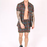 Downtown Graffiti Printed Revere Collar Shirt - Liquor n Poker