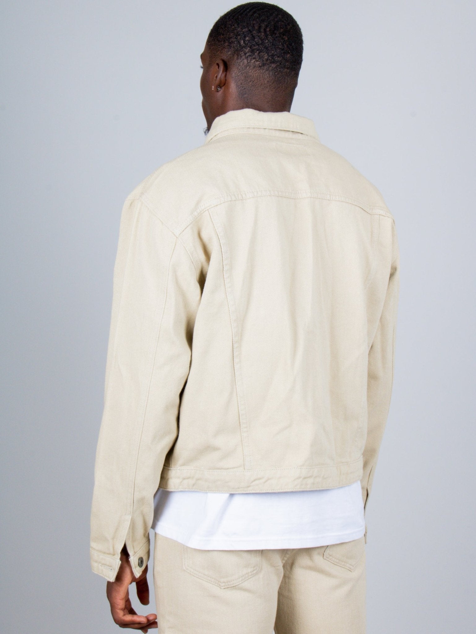 Ecru Oversized Trucker Denim Jacket - Liquor n Poker