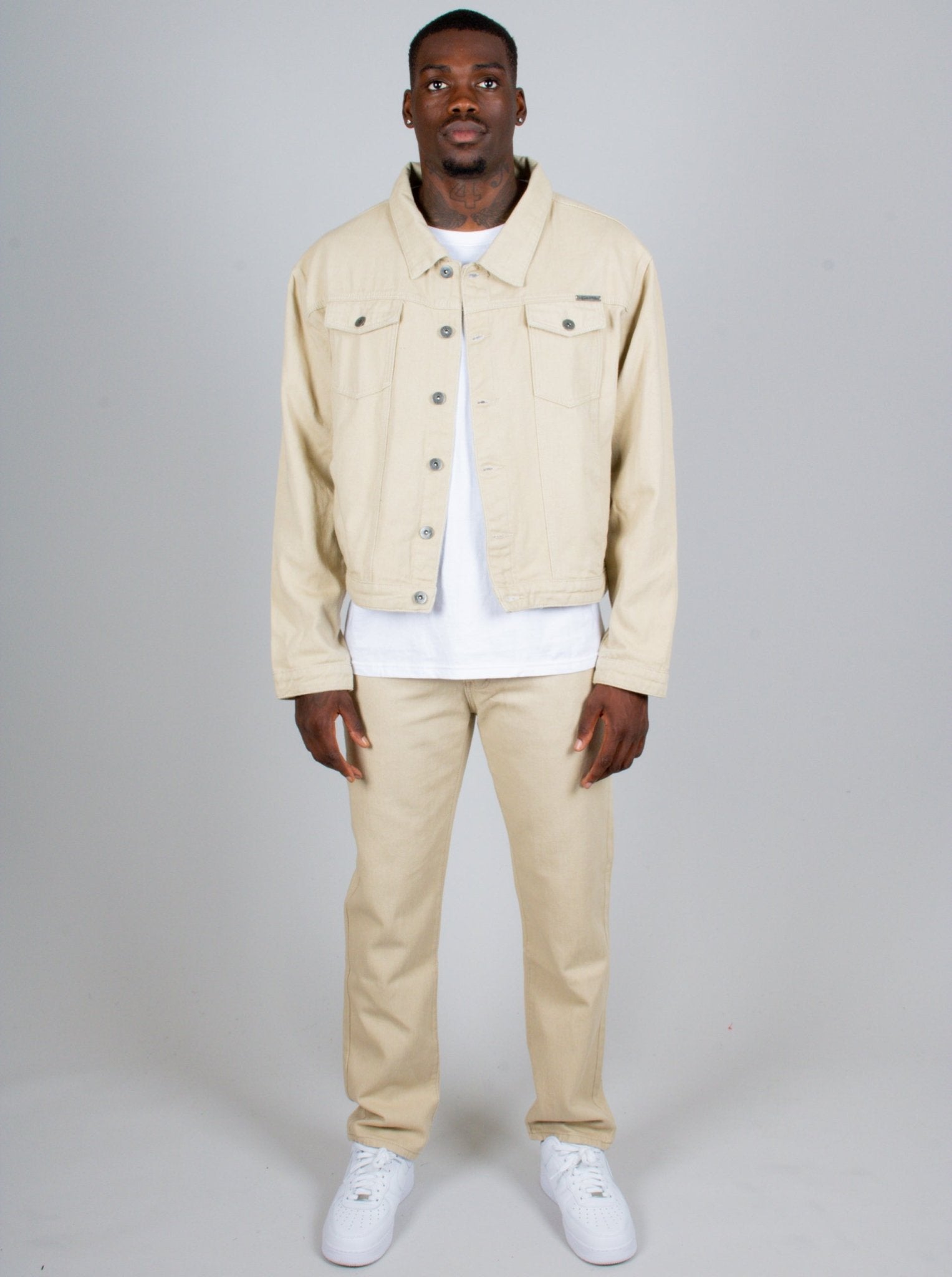 Ecru Oversized Trucker Denim Jacket - Liquor n Poker