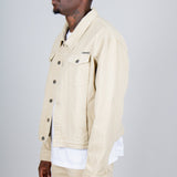 Ecru Oversized Trucker Denim Jacket - Liquor n Poker