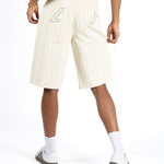 Ecru Pinstripe Denim Jorts - Liquor n Poker