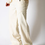 Ecru Seam Detail Baggy Jeans - Liquor n Poker