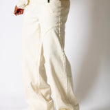 Ecru Seam Detail Baggy Jeans - Liquor n Poker