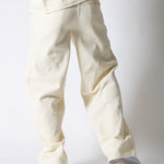 Ecru Seam Detail Baggy Jeans - Liquor n Poker