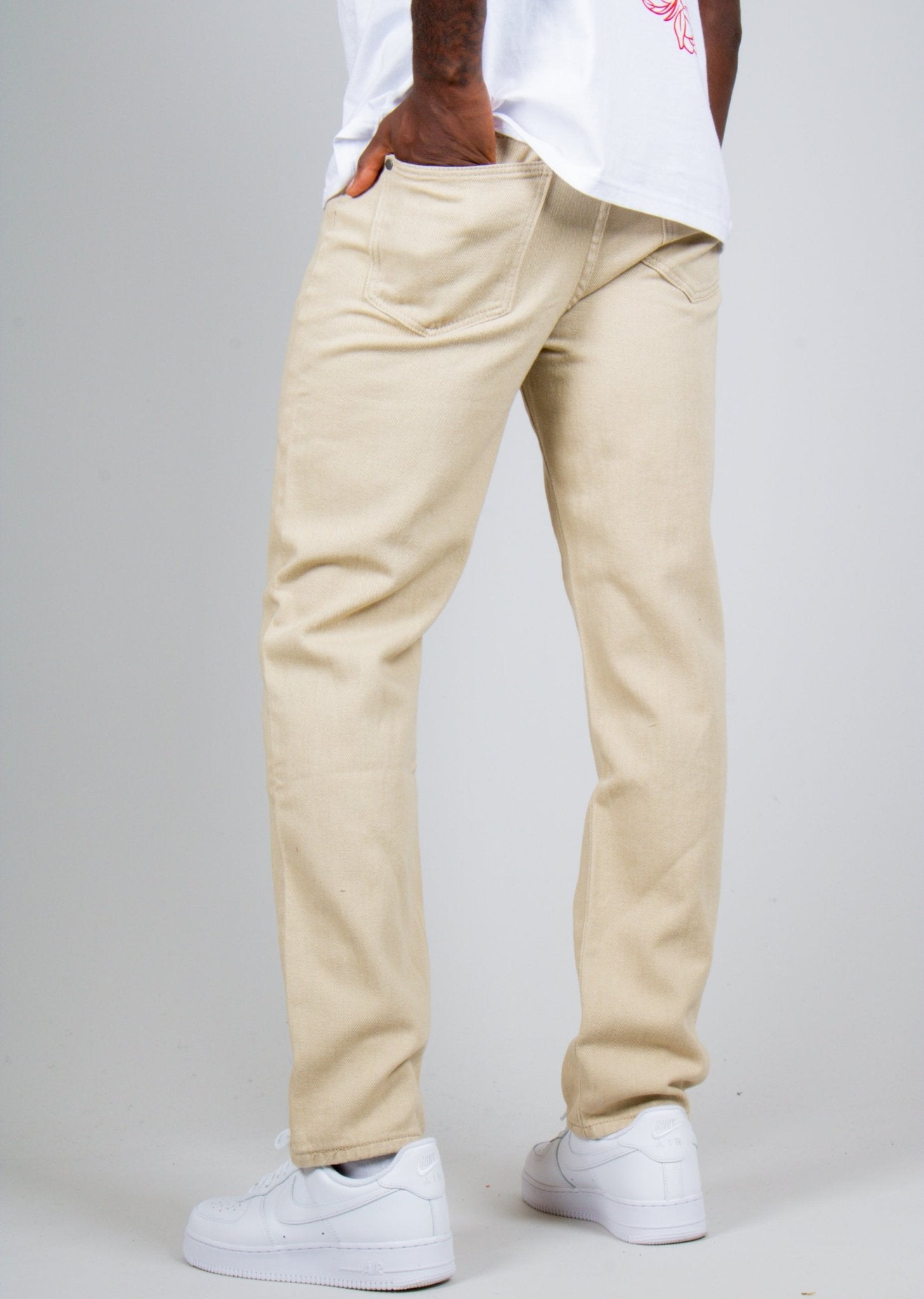 Ecru Straight Leg Jeans - Liquor n Poker