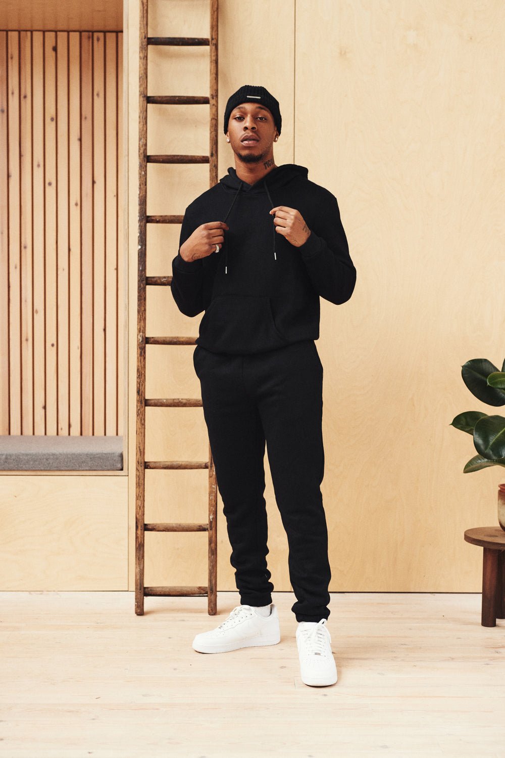 Essential Hoodie In Black - Liquor n Poker