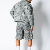 Faded Leopard Print Denim Jorts - Liquor n Poker