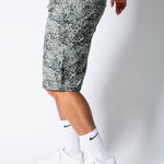 Faded Leopard Print Denim Jorts - Liquor n Poker