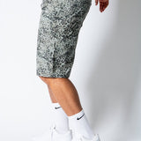 Faded Leopard Print Denim Jorts - Liquor n Poker