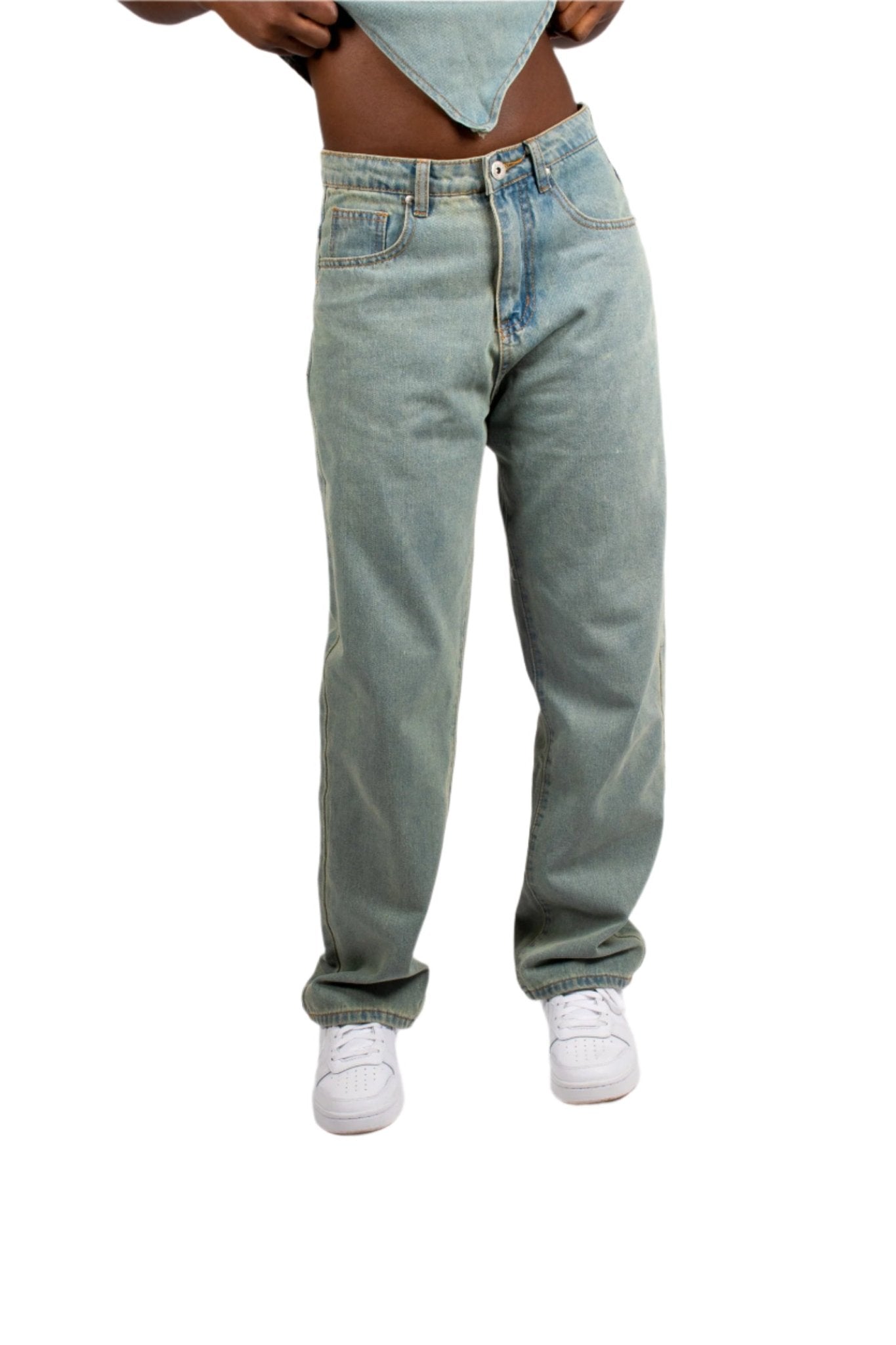 Fae Dirty Bleach High Waist Leg Jeans - Liquor n Poker