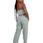 Fae Dirty Bleach High Waist Leg Jeans - Liquor n Poker