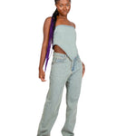 Fae Dirty Bleach High Waist Leg Jeans - Liquor n Poker