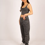 Fae High - Rise Diamante Tapered Mom Jeans - Liquor n Poker